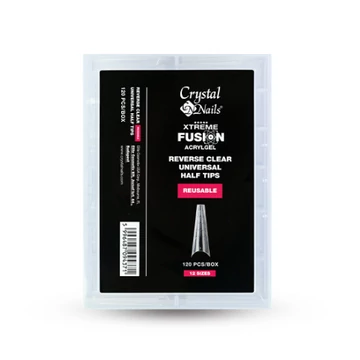 XTREME FUSION ACRYLGEL-HEZ UNIVERSAL HALF REVERSE CLEAR TIP - 120 PCS/BOX 12 MÉRET