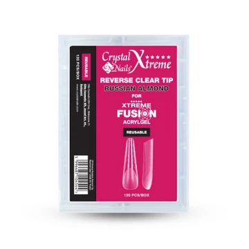 XTREME RUSSIAN ALMOND REVERSE CLEAR TIP XTREME FUSION ACRYLGEL-HEZ - 120DB/BOX