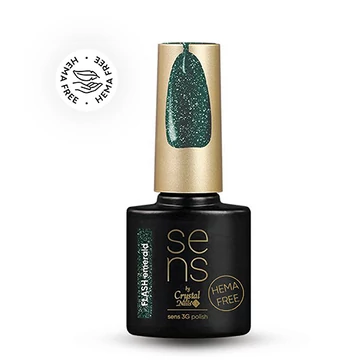 Crystal Nails Sens 3g polish - Flash emerald 4 ml