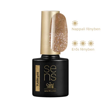 Crystal Nails Sens 3g polish - Flash gold 4 ml