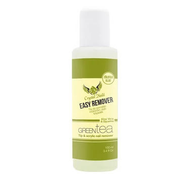 Illatos Crystal Nails tip-, porcelán és CrystaLac oldó -100ml zöld tea
