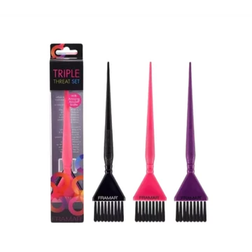 Framar Triple Threat Set 3 részes színes hajfestő ecset szett 