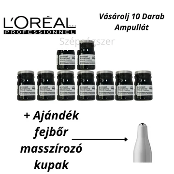 L'oreal  Professionnel Aminexil Advanced Omega 6 Ampulla 6ml -AKCIÓ! 10 DB AMPULLA + AJÁNDÉK 1 DB ROLL -ON