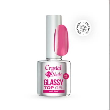 Glassy Top Gel Hot Pink 4ml