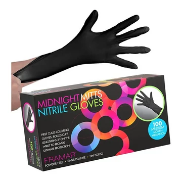 Framar Midnight Mitts Nitrile Gloves Gumikesztyű 100 Db "M"-Méret /GLV-MM-MED/