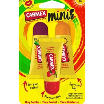 Carmex Mini Pack(Eper,Cseresznye,Ananász-Menta) 3x5g