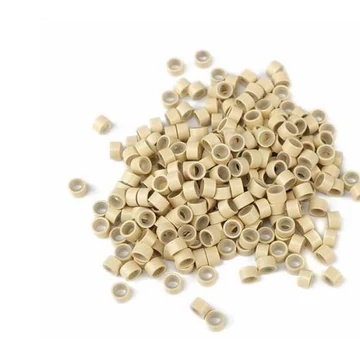 Mikrogyűrű 4,5 mm Szilikonnal 100db Szőke