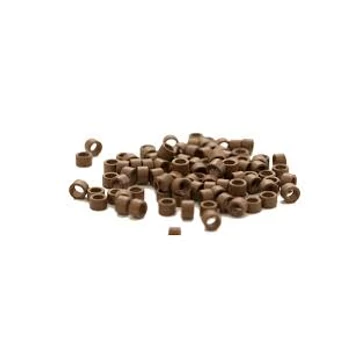 Nanogyűrű 100db-os Világosbarna 2,5mm Szilikonmentes
