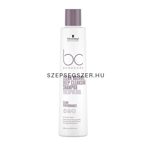 Schwarzkopf Bonacure Clean Balance mélytisztitó sampon 250ml Készlethiány!!